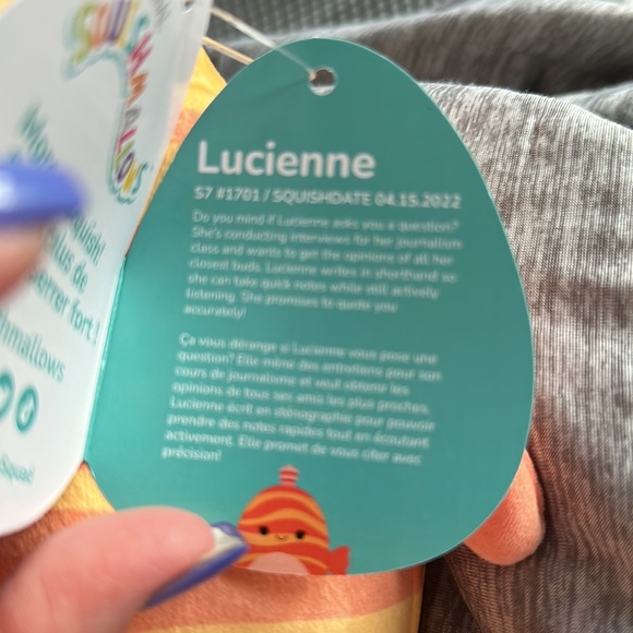 NWT 7” Lucienne the Lion Fish Squishmallow - Picture 3 of 6